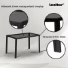 Clara 120 cm szögletes üveg étkezőasztal fekete