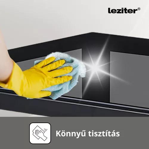 Clara 120 cm szögletes üveg étkezőasztal fekete