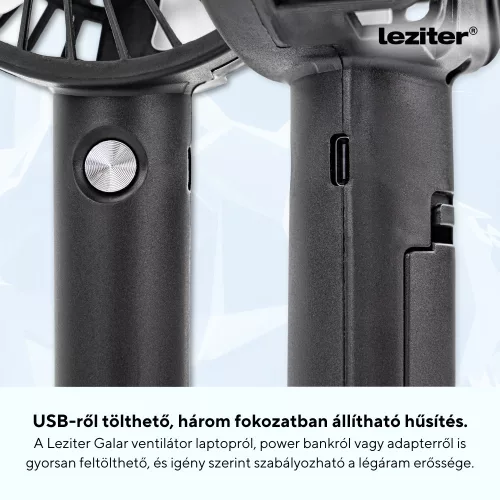 Galar kézi hordozható usb ventilátor tartóval 4 W 1200 mAh