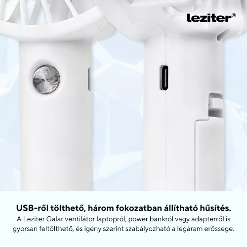 Galar kézi hordozható usb ventilátor tartóval 4 W 1200 mAh