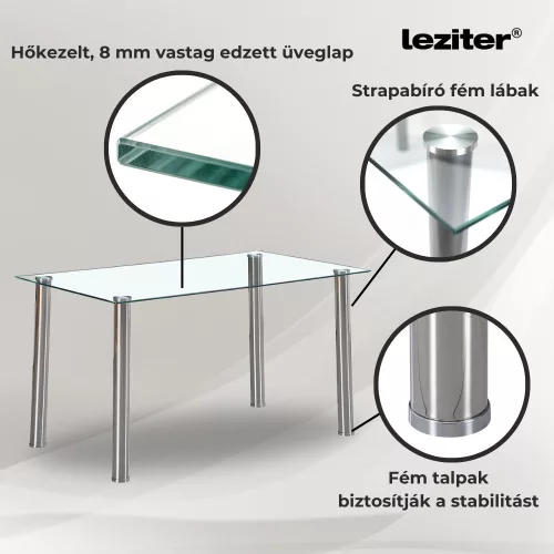 Karin 4+1 étkező garnitúra fehér-barna