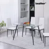 Lana 120 cm szögletes üveg étkezőasztal