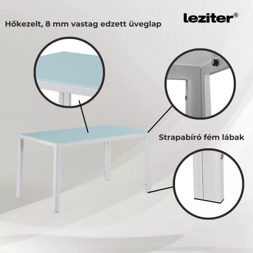 Mira 4+1 étkező garnitúra fehér-barna