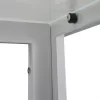 Ezra 120 cm szögletes üveg étkezőasztal