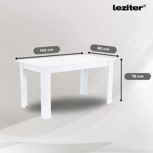 Leon 4+1 étkező garnitúra fehér-fekete