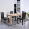 Leon 4+1 étkező garnitúra sonoma tölgy-fekete