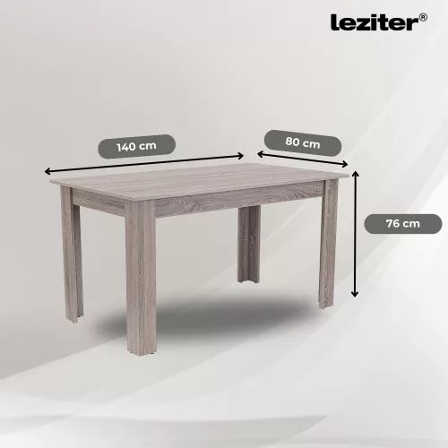 Leon 6+1 étkező garnitúra yorki tölgy-szürke