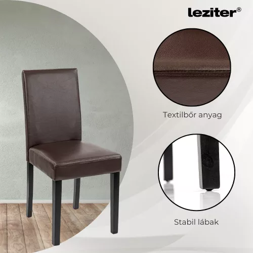 Leon 4+1 étkező garnitúra fehér-barna