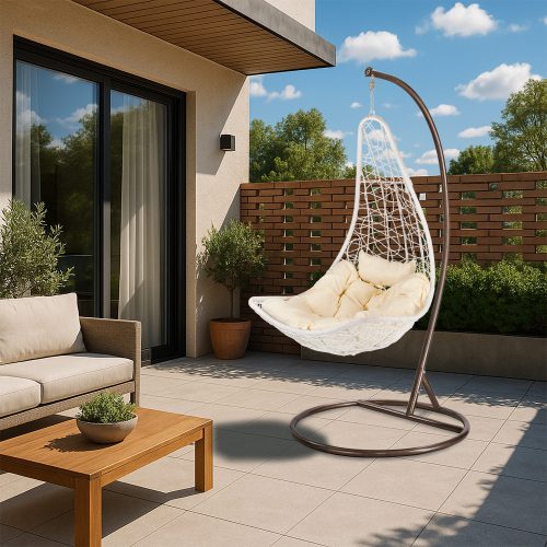 Natal kerti függőfotel fehér-barna