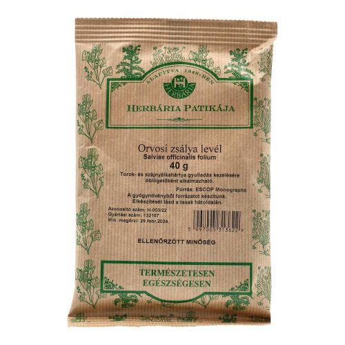 HERBÁRIA ORVOSIZSÁLYA LEVÉL TEA 40 G
