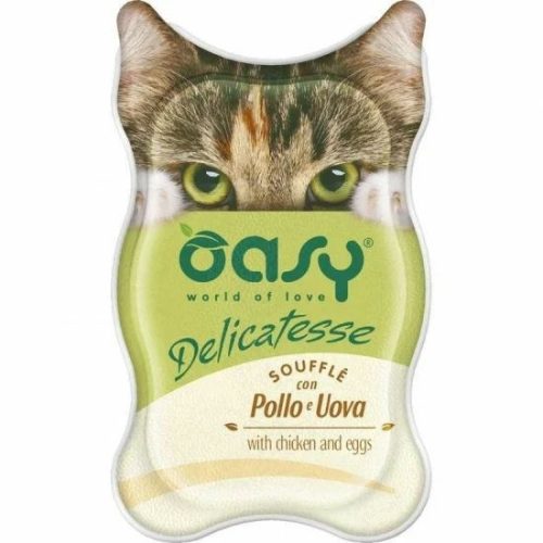 Oasy Cat Tálka Delicatesse Soufflé Chicken & Eggs 85g
