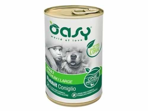 Oasy Dog Konzerv OP Adult Medium/Large Rabbit 400g