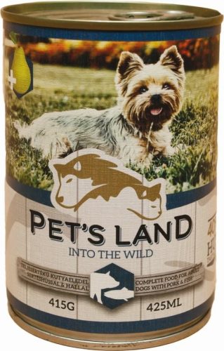 Pet s Land Dog Konzerv Sertés-Hal körtével 415g