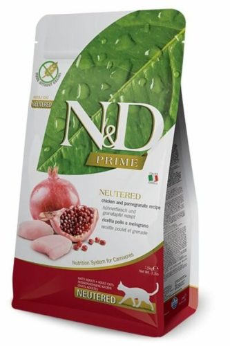 N&D Cat Prime csirke&gránátalma adult ivartalanított 300g