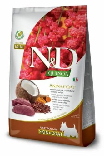N&D Dog Quinoa Skin&coat vadhús&kókusz Adult mini 800g