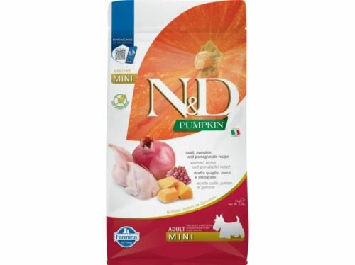 N&D Pumpkin Dog fürj&sütőtök,gránátalma adult mini 2kg