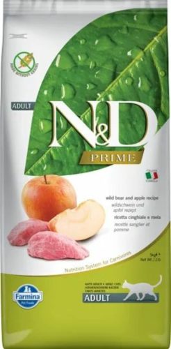 N&D Cat Prime vaddisznó&alma adult 5kg