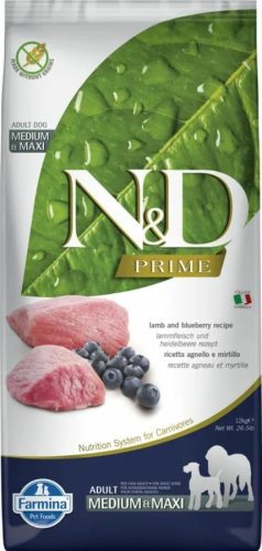 N&D Dog Prime bárány&áfonya adult medium&maxi 12kg