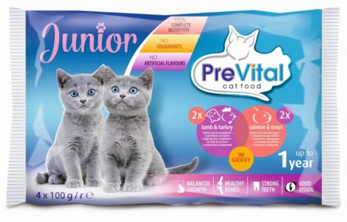 PreVital Alutasak macska junior vegyes íz 4x100g