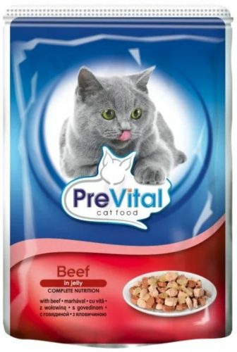 PreVital Alutasak Macska Zselés Marha 100gr