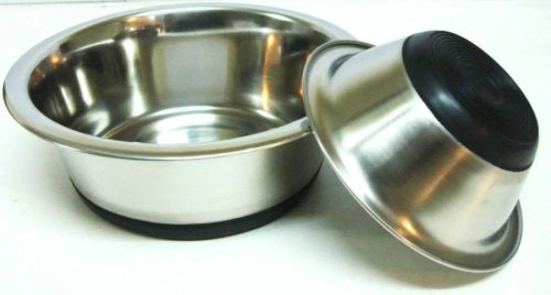 Tál Fém Etető/Itató Gumi Talpas 2,600l / 25,0cm