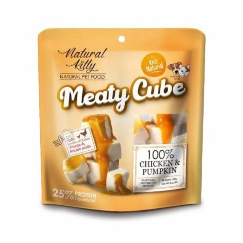 Natural Kitty Meaty Cube 100% Csirke & Sütőtök 60g