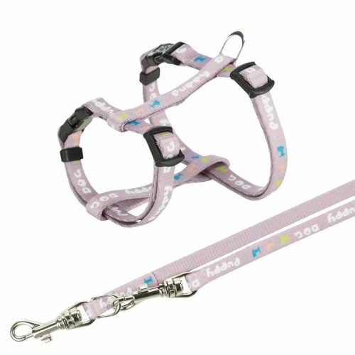 Trixie Junior Puppy Szett Hám+Póráz 23–34 cm/8mm 2m Világoslila