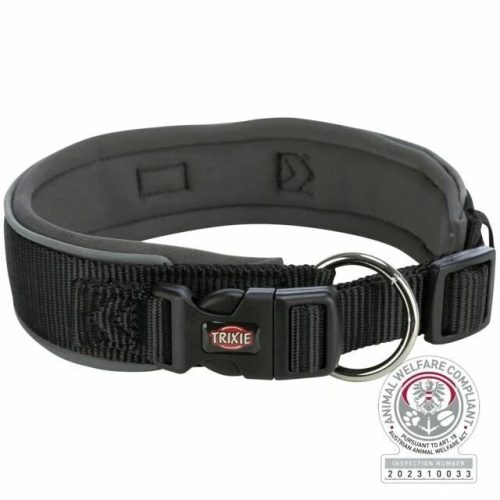 Trixie Nyakörv Premium extra széles, XS-S 27-35cm/25mm fekete/szürke