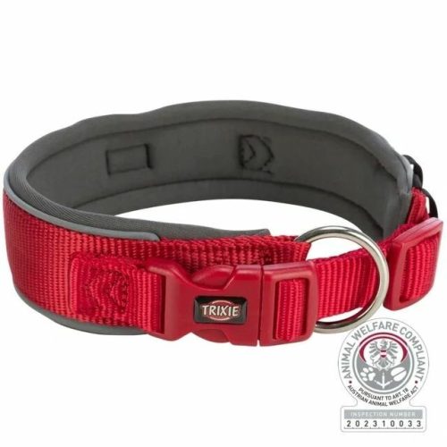 Trixie Nyakörv Premium extra széles, M-L 40-48cm/40mm piros/szürke