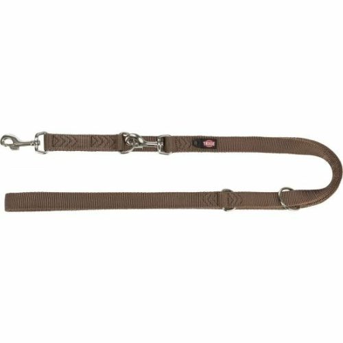 Trixie Póráz Hosszabbítható Prémium Dupla, L–XL 2,00m/25 mm, Mogyoró
