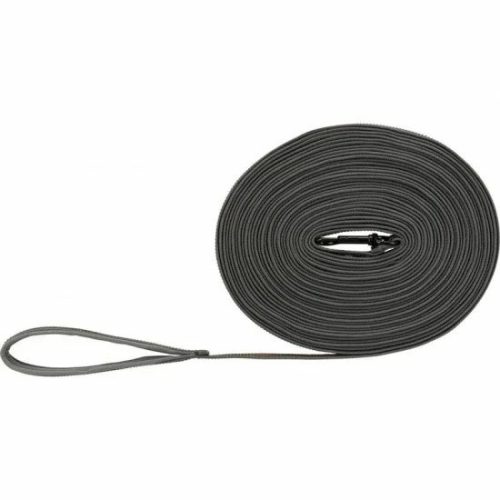 Trixie Póráz Fusion Kiképző, Gumis, M–XL: 15 m/17 mm, Grafit/Papaya