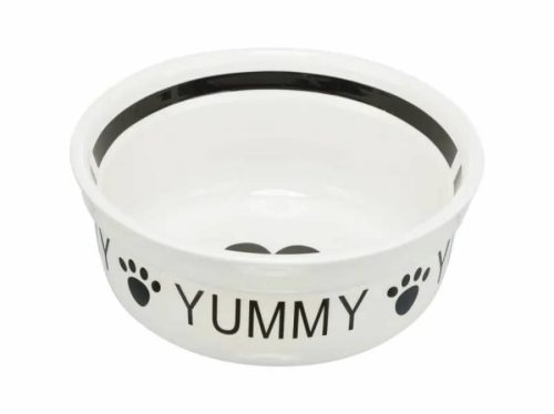 Trixie Tál Kerámia Mancs Mintás, 2.6 l/o 25 cm, Fekete/Fehér