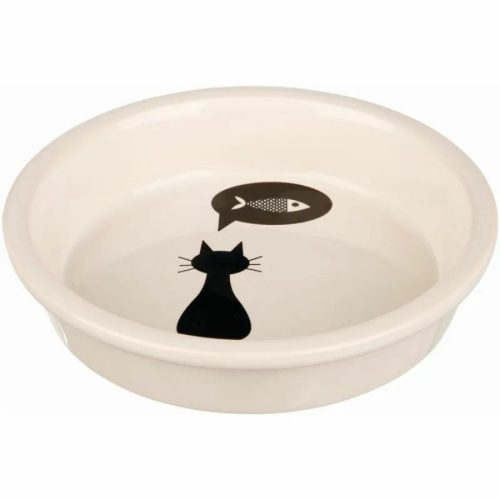 Trixie Tál Kerámia cica mintával 0.25L/13cm Fehér