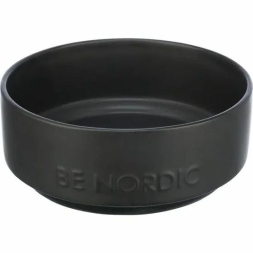 Trixie Tál Be Nordic kerámia/gumi, kör alakú 1,2l/18cm, fekete