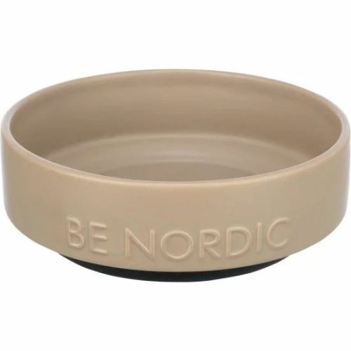 Trixie Tál Be Nordic kerámia/gumi, kör alakú 1,2l/18cm, homok