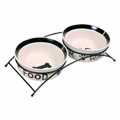Trixie Tál Kerámia Szett 2x1.6l/20cm fehér/fekete