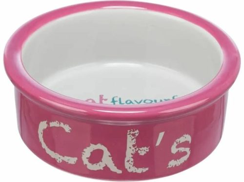 Trixie Tál Kerámia Macskának, 0.3 l/o 12 cm,  Magenta/Világosszürke
