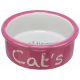 Trixie Tál Kerámia Macskának, 0.3 l/o 12 cm,  Magenta/Világosszürke