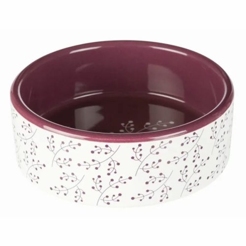 Trixie Tál kerámia 0,3l/12cm fehér/bordó