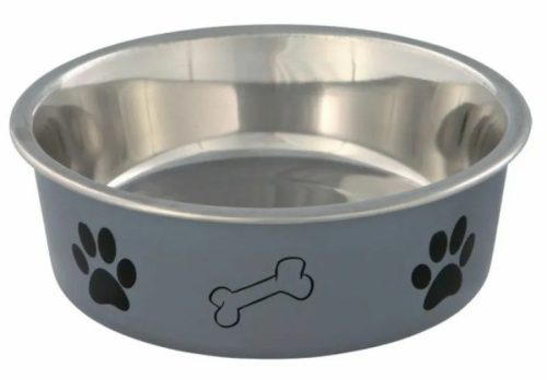 Trixie Tál Fém Műanyaggal Bevont Tappancs Mintás 0,8l/17cm
