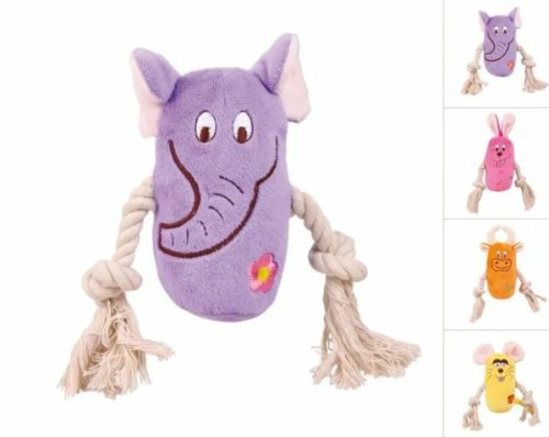 Trixie Játék Plüss Állatok kötéllel 13cm