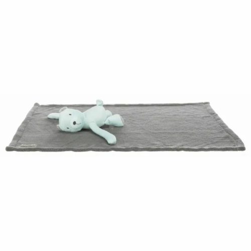 Trixie Pléd Junior Plüss Medvével 75x50cm Szürke/Menta