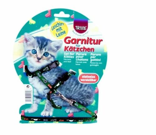Trixie Hám És Póráz Cica Egérmintás 21-34cm/1,2m