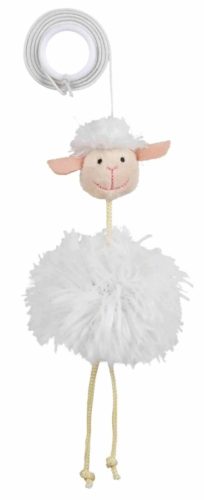 Trixie Játék Plüss Bárány Gumi Kötélen 20cm