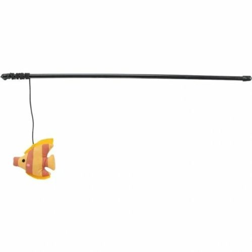 Játék macskának pálca plüs hallal 46cm