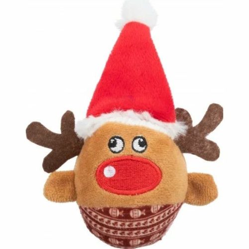 Trixie Xmas plüss csörgős labda rénszarvas 6*12cm