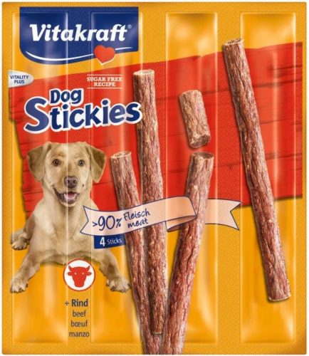 Vitakraft Dog Stickies Kutya Jutalomfalat Marhahússal 4x11g