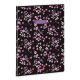 Füzet vonalas ARS UNA A/4 40 lapos Extra kapcsos Pearl Blossom Black