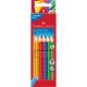Színes ceruza FABER-CASTELL Jumbo Grip háromszögletű 6 darabos