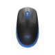 Egér vezeték nélküli LOGITECH M190 2,4 Ghz 1000 DPI kék